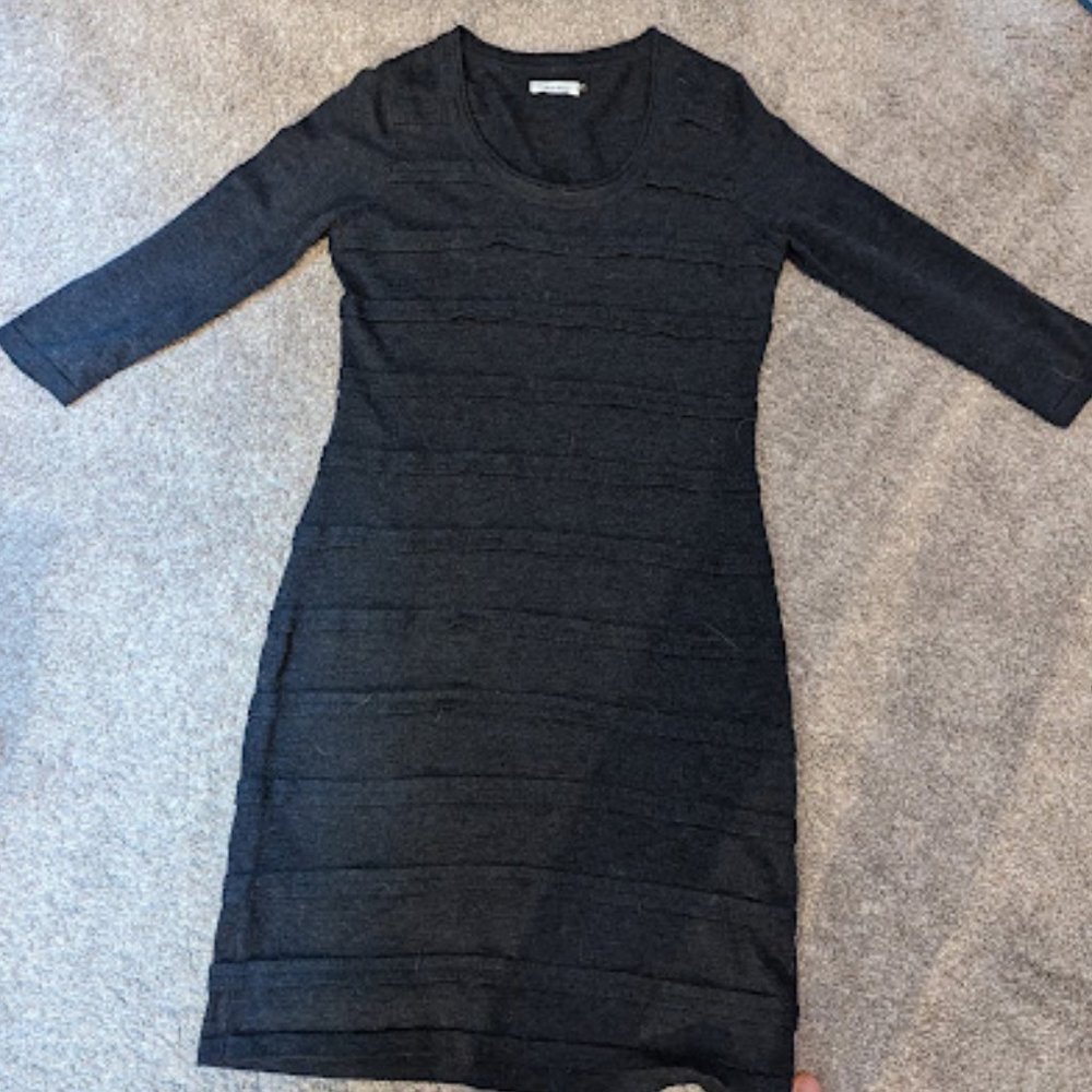 Like new Calvin Klein gray striped dress